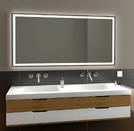 Spiegel MODERN LINIE  LED Licht Beleuchtung Badspiegel Wunschmaß in 114 Größen