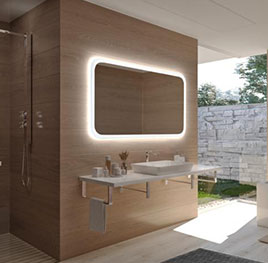 Badspiegel mit runden/ abgerundeten Ecken für Ihr Bad nach Maß