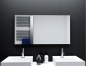 Mobile Preview: Badspiegel Nevers mit LED Beleuchtung links, rechts und oben von Glaswerk24 - Qualität Made in Germany