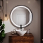 Preview: Badspiegel mit Rahmen und LED Beleuchtung Azor