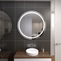 Mobile Preview: Badspiegel rund mit LED Beleuchtung nach Maß - Azor