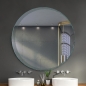 Preview: Runder Badspiegel mit LED-Beleuchtung für Ihr Bad nach Maß - Laser-Badspiegel AY von Glaswerk24