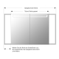 Preview: Spiegelschrank mit Seitenfächern, Schema
