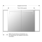Preview: Spiegelschrank GRIMSTAD mit LED Beleuchtung, schema