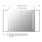 Preview: Spiegelschrank STORD mit LED Beleuchtung, schema