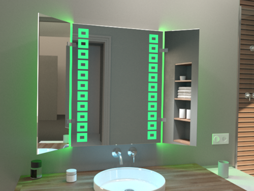 Badspiegel Valencas mit RGB LED Beleuchtung