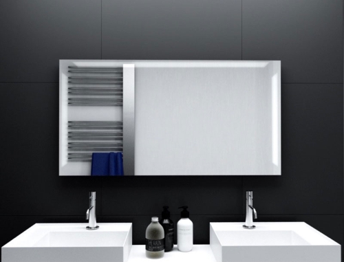 Badspiegel Gap mit LED Beleuchtung links, rechts und oben von Glaswerk24 - Qualität Made in Germany