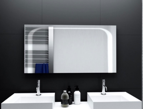 Badspiegel La Rochelle mit LED Beleuchtung links, rechts und oben von Glaswerk24 - Qualität Made in Germany