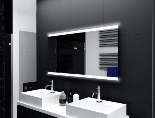 Badspiegel Lattes mit LED Beleuchtung
