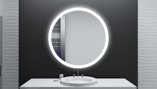 Badezimmerspiegel rund mit LED Beleuchtung Amir