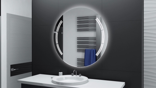 Badspiegel rund mit LED Beleuchtung Arome