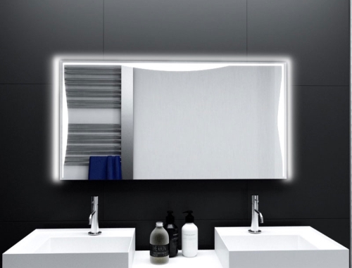 Badspiegel Melun mit LED Beleuchtung links, rechts und oben von Glaswerk24 - Qualität Made in Germany
