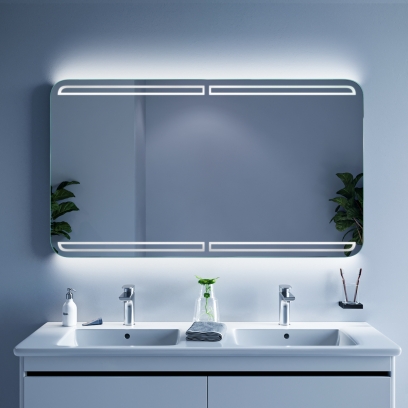 Badspiegel Ram mit LED Beleuchtung