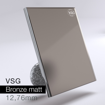 VSG aus Floatglas bronze matt 12,76 mm
