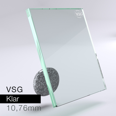 VSG aus Floatglas klar 10,76 mm