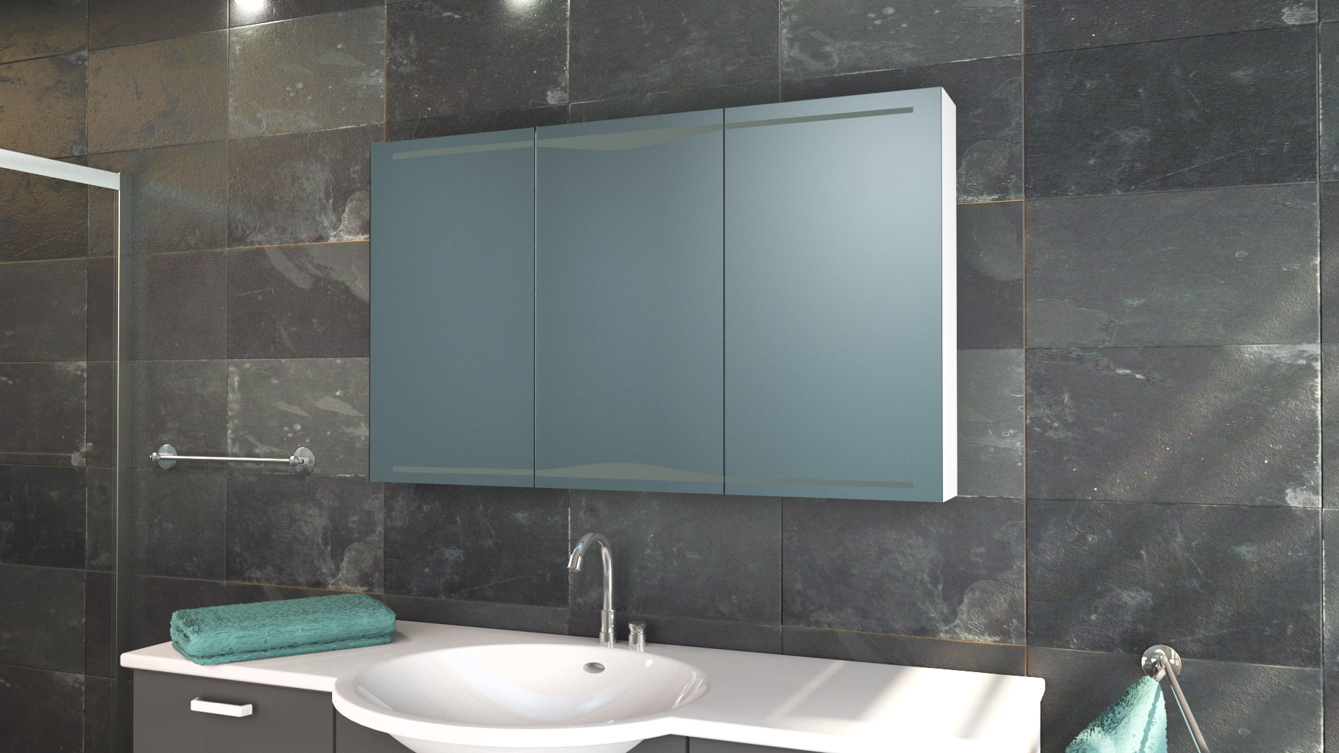 Badspiegelschrank Maß | Glaswerk24 AVA LED nach