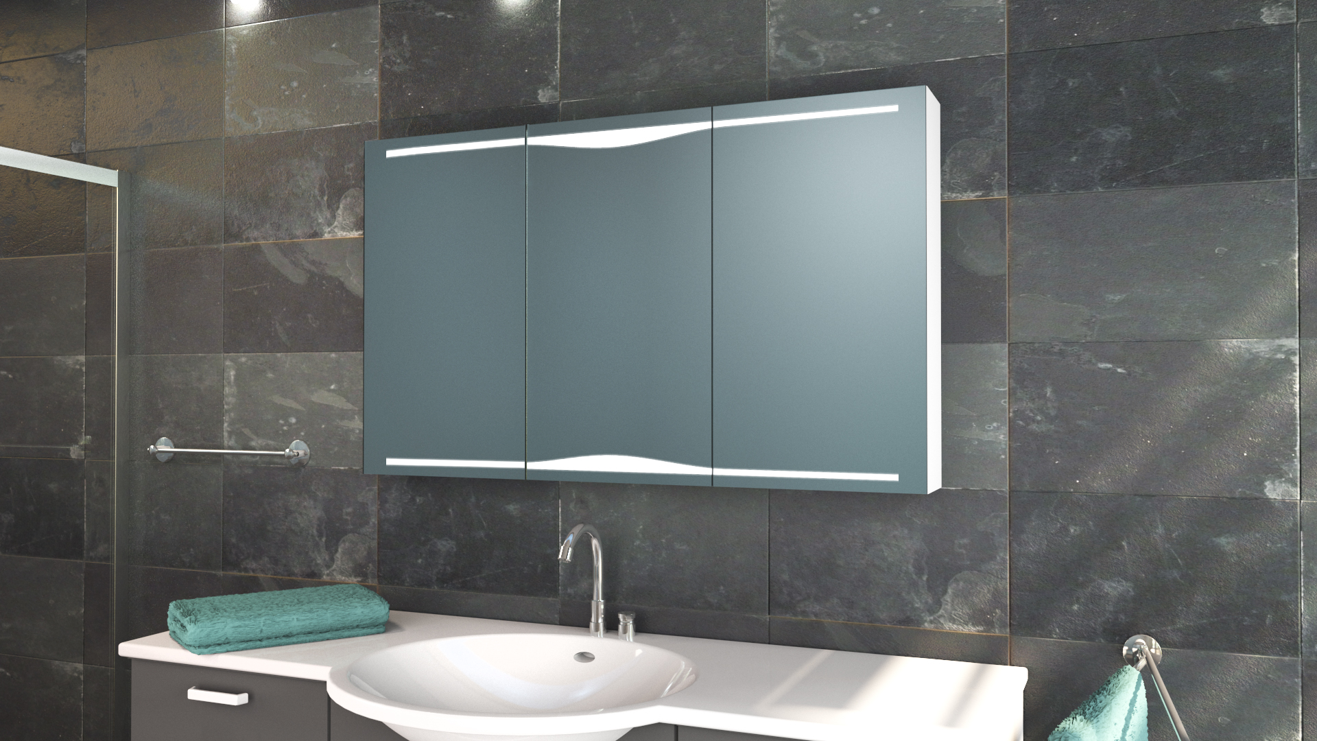 Badspiegelschrank Glaswerk24 | Maß LED nach AVA