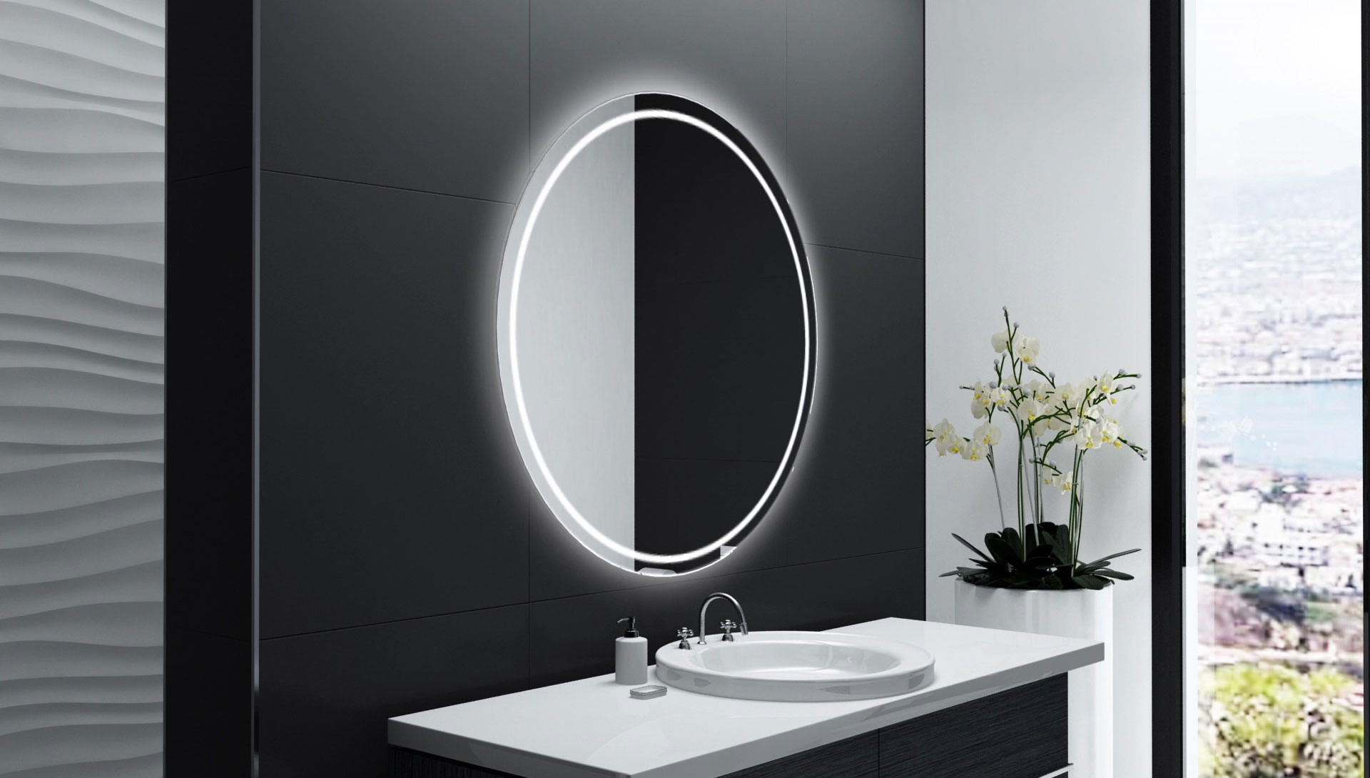 badspiegel rund mit led beleuchtung - adeo | glaswerk24