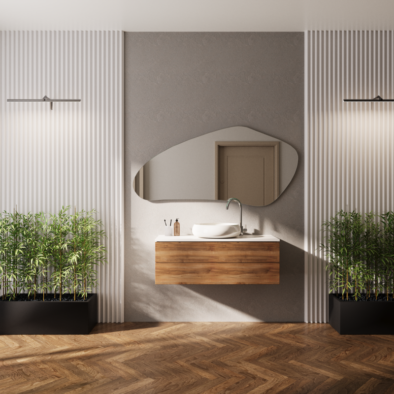 Asymmetrischer Spiegel Kristalspiegel Atlin ASM