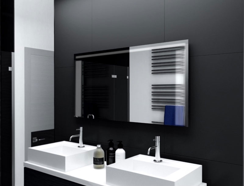 Badspiegel Loreno mit LED Beleuchtung links, rechts und oben von Glaswerk24 - Qualität Made in Germany