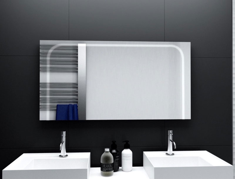 Badspiegel Foix mit LED Beleuchtung links, rechts und oben von Glaswerk24 - Qualität Made in Germany