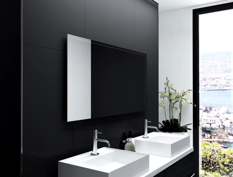 Badspiegel Nevers mit LED Beleuchtung links, rechts und oben von Glaswerk24 - Qualität Made in Germany