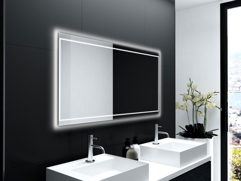 Badspiegel Carrara mit LED Beleuchtung