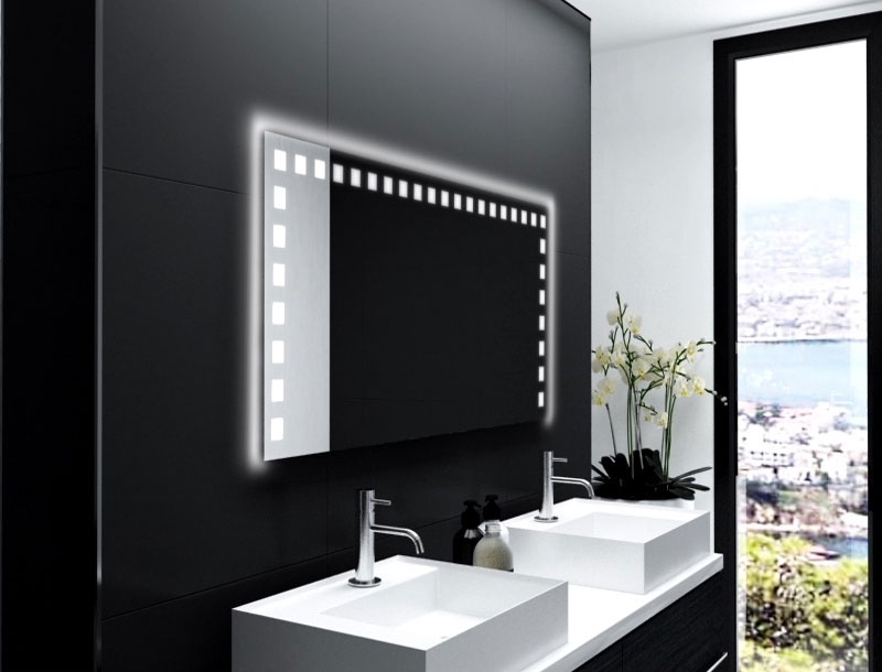 Badspiegel Villeurs mit LED Beleuchtung links, rechts und oben von Glaswerk24 - Qualität Made in Germany