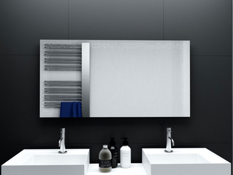 Badspiegel Billancourt mit LED Beleuchtung links, rechts und oben von Glaswerk24 - Qualität Made in Germany