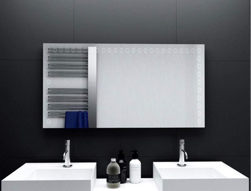 Badspiegel Rochefort mit LED Beleuchtung links, rechts und oben von Glaswerk24 - Qualität Made in Germany