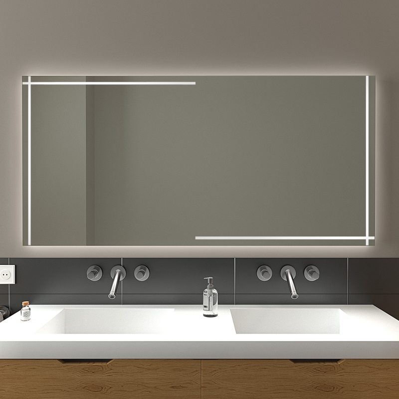 Badspiegel Afragola mit LED Beleuchtung
