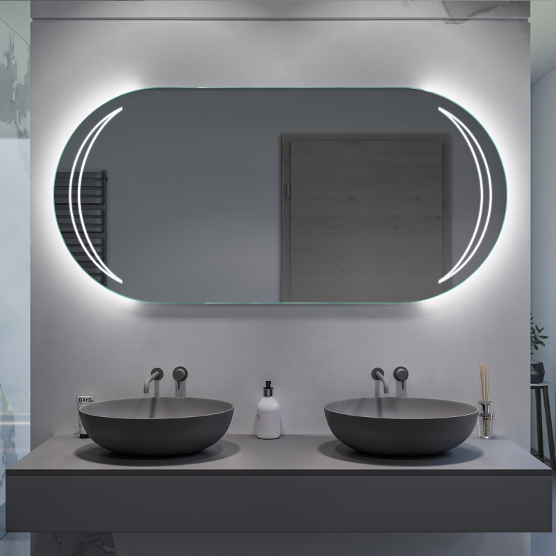 LED Badspiegel ALCAINS OV mit LED Beleuchtung nach Maß