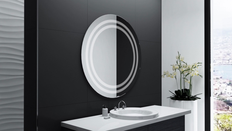 Runder Badspiegel mit LED-Beleuchtung für Ihr Bad nach Maß - Badspiegel Rund AMOR von Glaswerk24