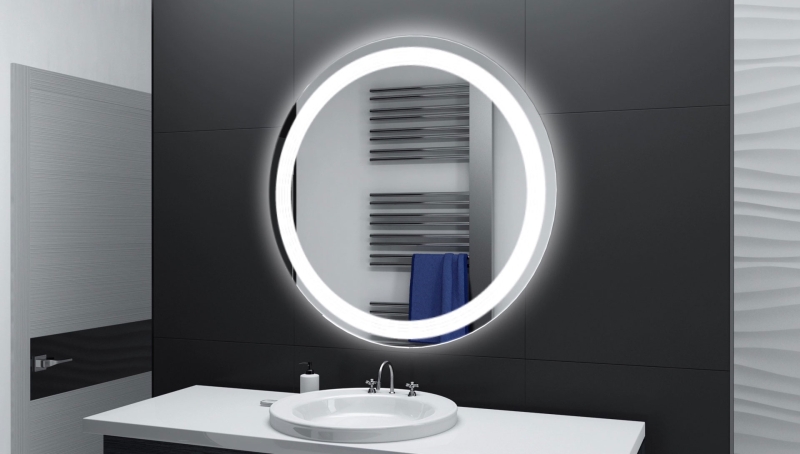 Badspiegel rund mit LED Beleuchtung nach Maß - Azor