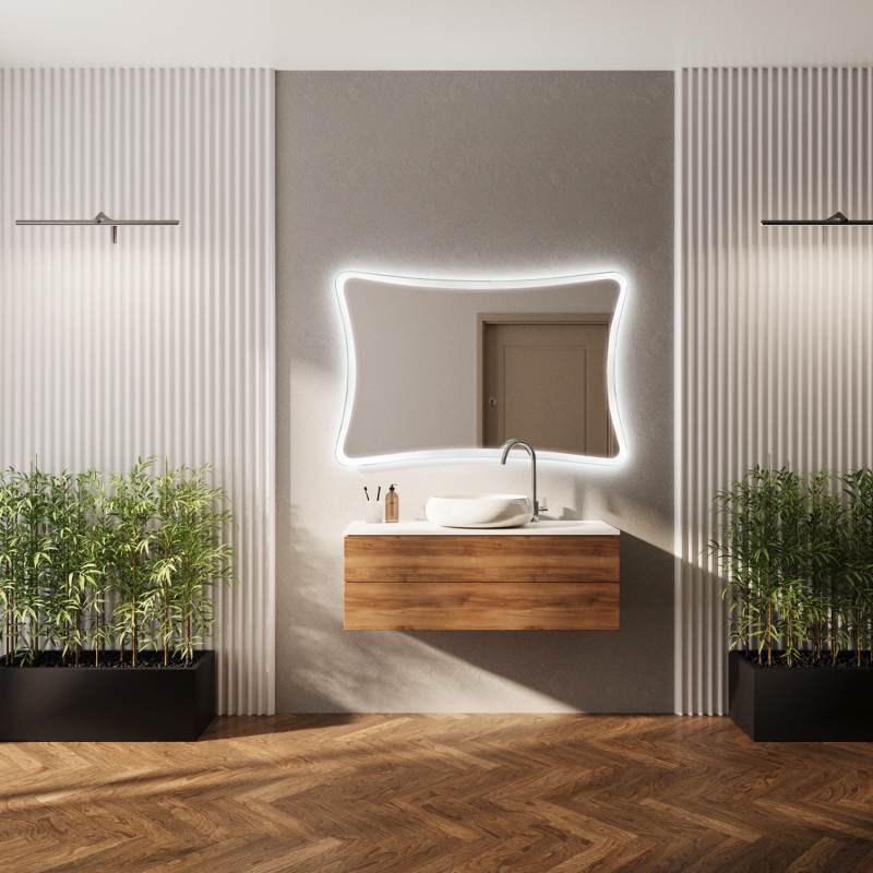 Badspiegel Brindisi mit LED Beleuchtung