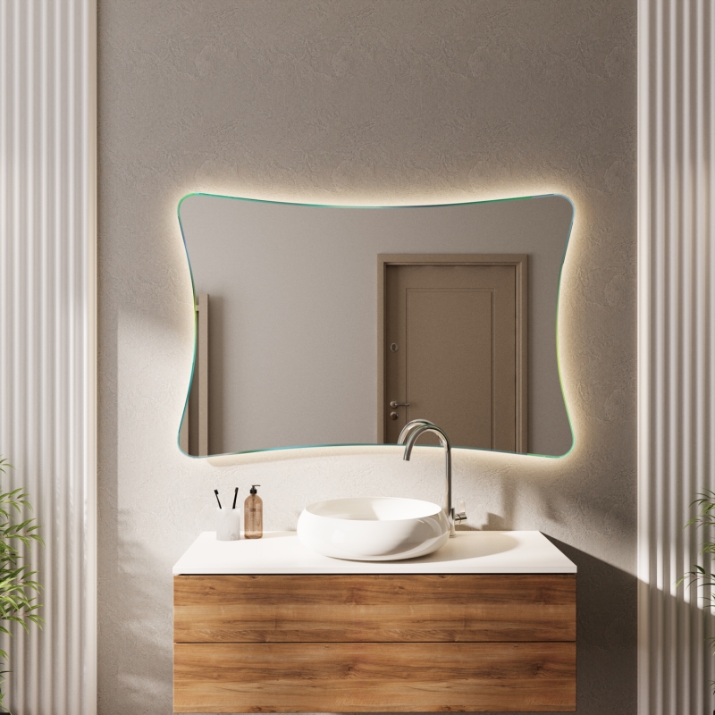 Badspiegel Brindisi mit LED Beleuchtung