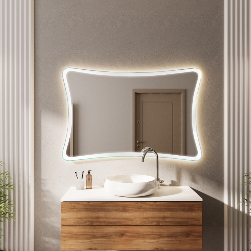 Badspiegel Brindisi mit LED Beleuchtung