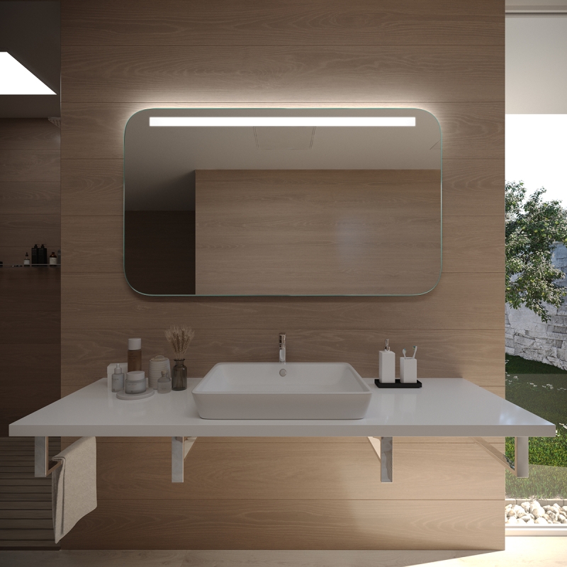 Badspiegel Lyon RAD mit LED Beleuchtung