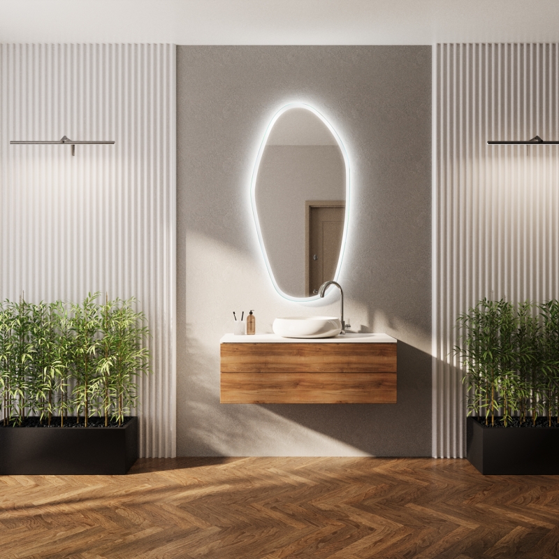 Badspiegel Brindisi mit LED Beleuchtung