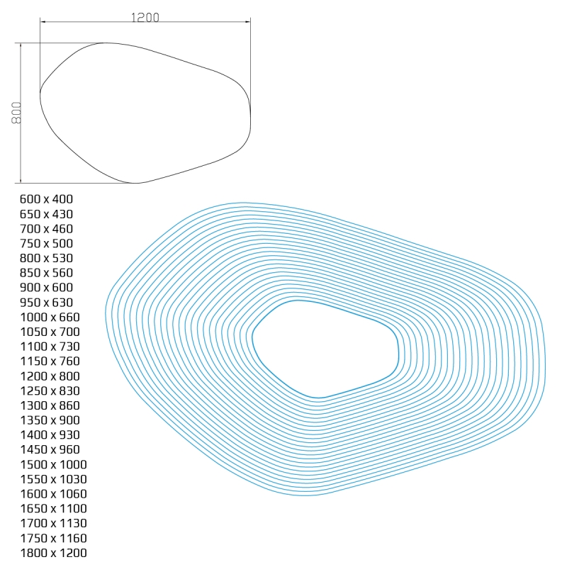 Asymmetrischer Spiegel Moraine-3 ASM