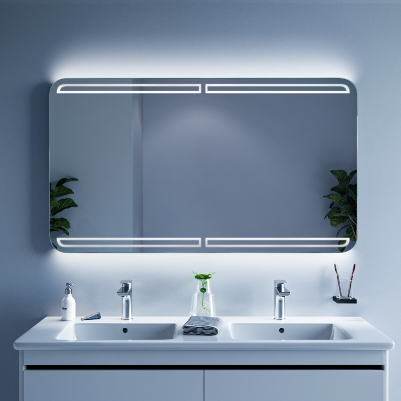 Badspiegel Ram mit LED Beleuchtung