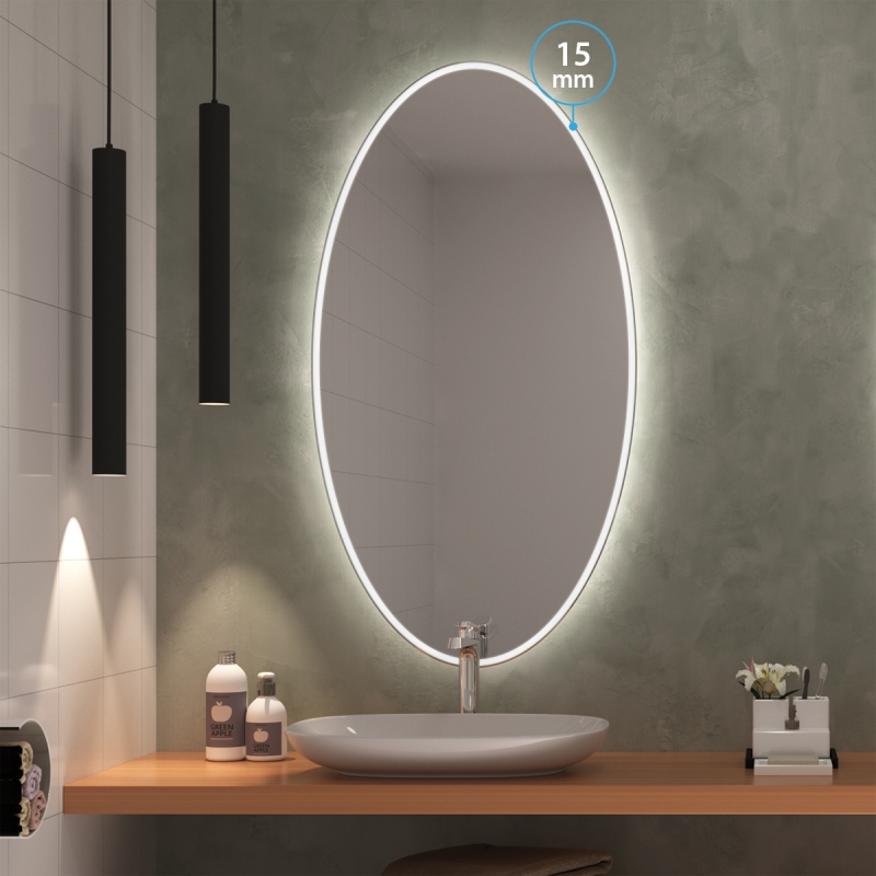 LED Badspiegel SETE-EL 15 mit LED Beleuchtung nach Maß