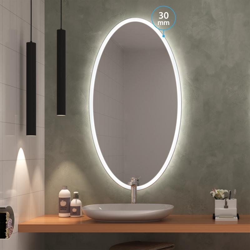 LED Badspiegel SETE EL 30 mit LED Beleuchtung nach Maß