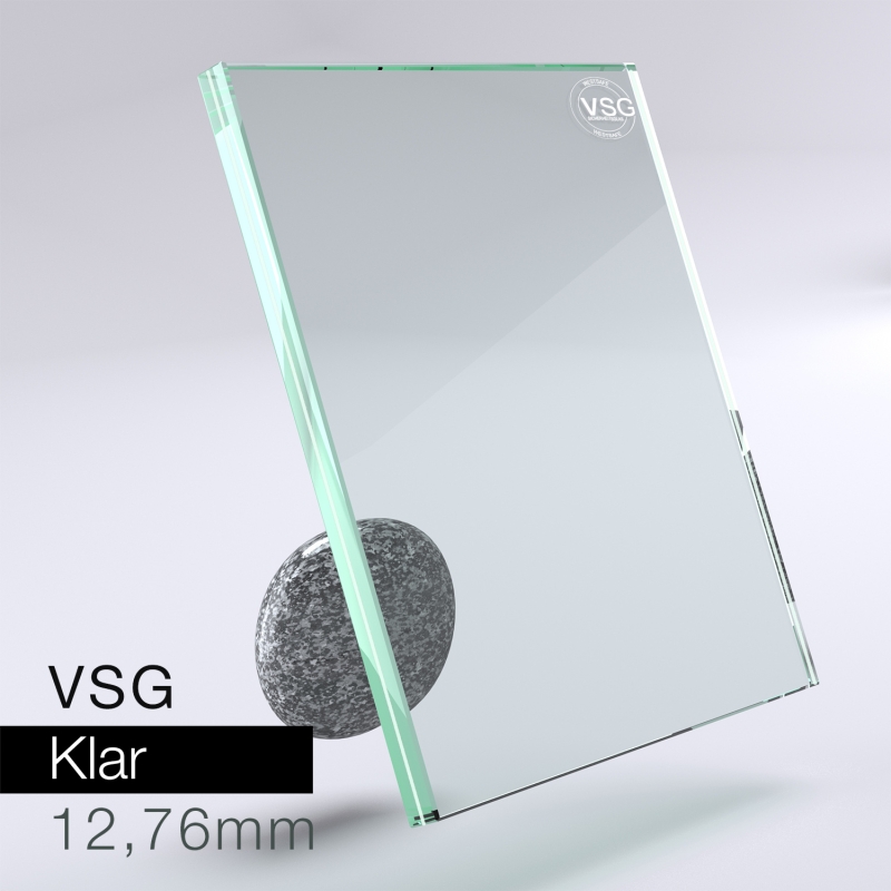 VSG aus Floatglas klar 12,76 mm
