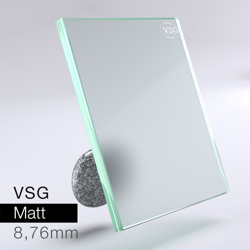 VSG aus Floatglas matt 8,76mm
