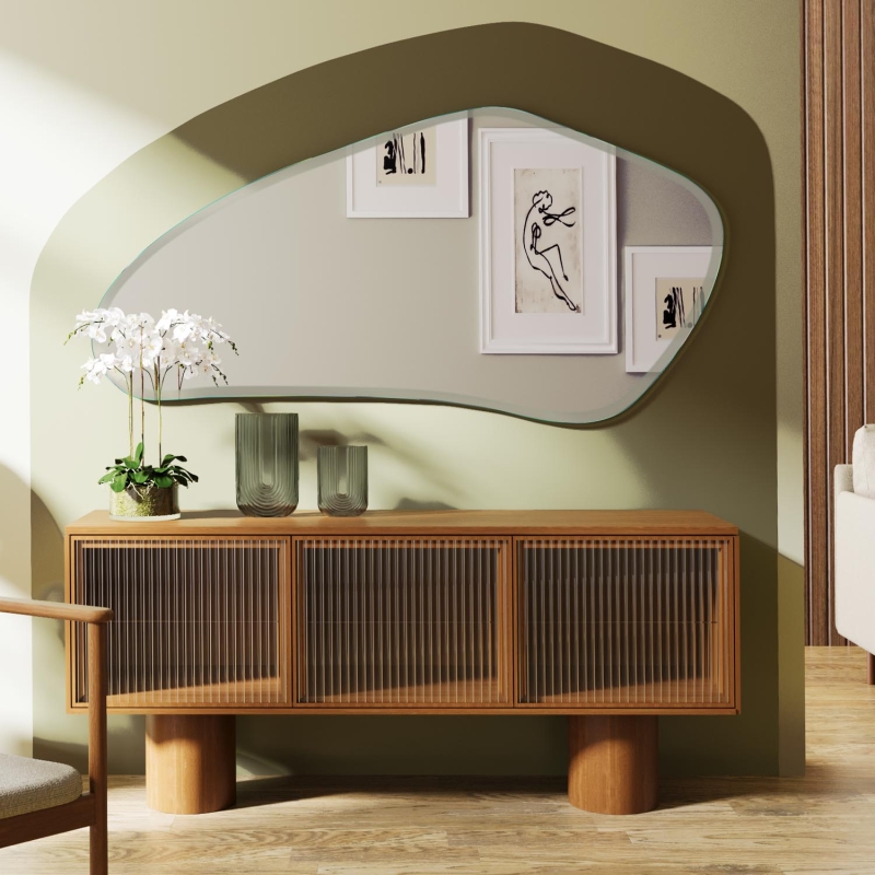 Asymmetrischer Spiegel Kristalspiegel Atlin ASM